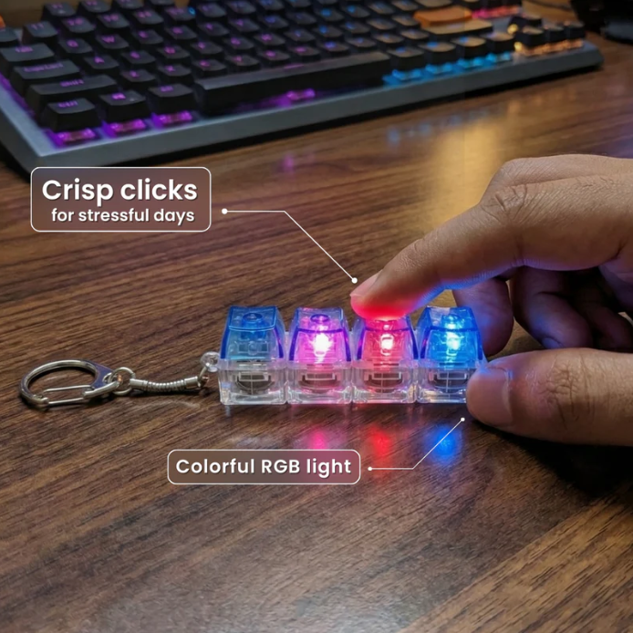 Fidget Clicky Keychain – Trending Stress Relief Toy