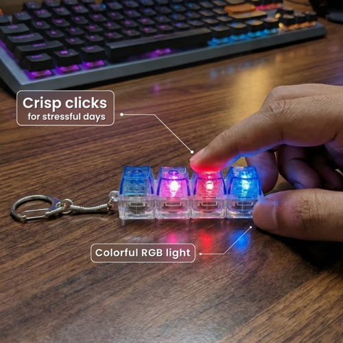 Fidget Clicky Keychain – Trending Stress Relief Toy